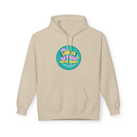"Life Is Better With Paws" – Cozy Pet Lover Hoodie